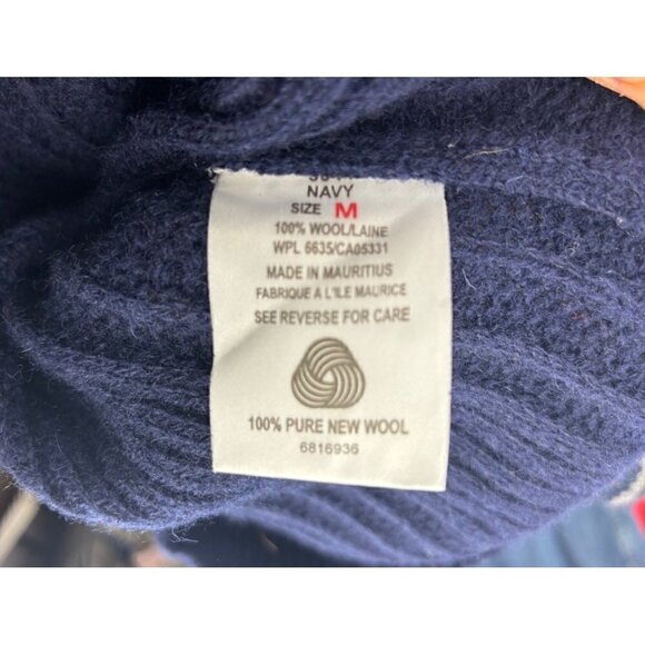 NWT Vintage Woolrich Navy Blue Pure Wool Sweater Medium - Picture 4 of 4
